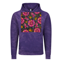 Cloud Purple breast cancer sunflower seamless pattern Vintage Hoodie - BundleAndBundleShop