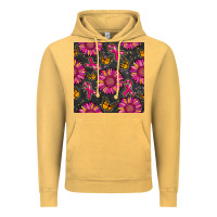Vintage Mustard breast cancer sunflower seamless pattern Vintage Hoodie - BundleAndBundleShop