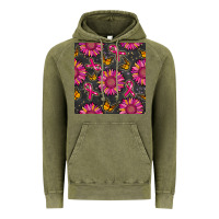 Vintage Olive breast cancer sunflower seamless pattern Vintage Hoodie - BundleAndBundleShop