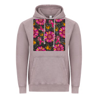 Vintage Zinc breast cancer sunflower seamless pattern Vintage Hoodie - BundleAndBundleShop