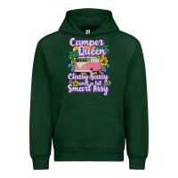 Forest Green camp camping camper queen classy sassy and a bit smart assycamper camp Urban Hoodie - linhVisuals