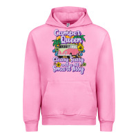 Fuchsia Pink camp camping camper queen classy sassy and a bit smart assycamper camp Urban Hoodie - linhVisuals