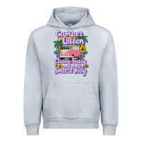 Heather Grey camp camping camper queen classy sassy and a bit smart assycamper camp Urban Hoodie - linhVisuals
