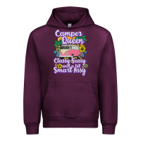 Mauve Wine camp camping camper queen classy sassy and a bit smart assycamper camp Urban Hoodie - linhVisuals