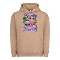 Pigment Burro camp camping camper queen classy sassy and a bit smart assycamper camp Urban Hoodie - linhVisuals