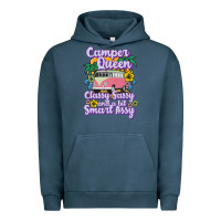 Pigment Midnight Navy camp camping camper queen classy sassy and a bit smart assycamper camp Urban Hoodie - linhVisuals