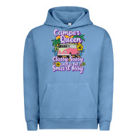 Pigment Pebble Blue camp camping camper queen classy sassy and a bit smart assycamper camp Urban Hoodie - linhVisuals