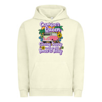 Pigment Pistachio camp camping camper queen classy sassy and a bit smart assycamper camp Urban Hoodie - linhVisuals