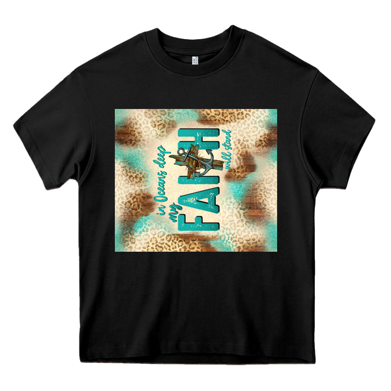 Faith With Cross Heavy Core Tee by TumblerDesignByShophia | Teevron