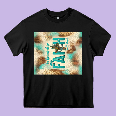 Faith With Cross Heavy Core Tee Designed By Tumblerdesignbyshophia
