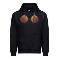 Black coconut bra easy adult halloween tiki party costume t shirt Urban Hoodie - linhVisuals