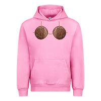 Fuchsia Pink coconut bra easy adult halloween tiki party costume t shirt Urban Hoodie - linhVisuals