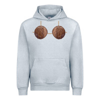 Heather Grey coconut bra easy adult halloween tiki party costume t shirt Urban Hoodie - linhVisuals