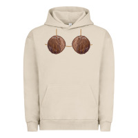 Pigment French Oak coconut bra easy adult halloween tiki party costume t shirt Urban Hoodie - linhVisuals