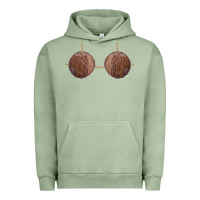 Pigment Oil Green coconut bra easy adult halloween tiki party costume t shirt Urban Hoodie - linhVisuals