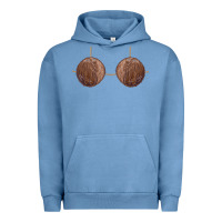 Pigment Pebble Blue coconut bra easy adult halloween tiki party costume t shirt Urban Hoodie - linhVisuals