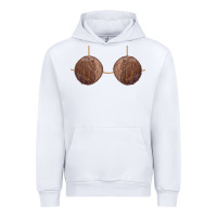 White coconut bra easy adult halloween tiki party costume t shirt Urban Hoodie - linhVisuals