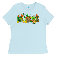 Baby Blue St. Patricks day nurse Ladies Tee - HowdyJamesFarm