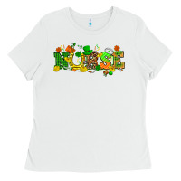 White St. Patricks day nurse Ladies Tee - HowdyJamesFarm