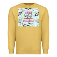 Antique Gold faith does not make things easy Premium Sweatshirt - JahusDesignShop
