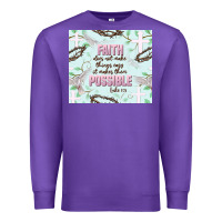 Purple faith does not make things easy Premium Sweatshirt - JahusDesignShop