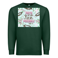 Sports Green faith does not make things easy Premium Sweatshirt - JahusDesignShop