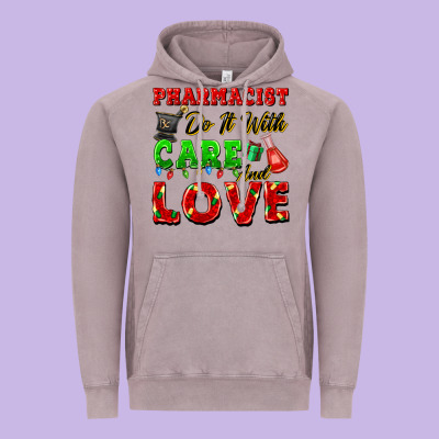 Pharmacist Do It With Care And Love Christmas Vintage Hoodie Designed By Fadigitalartstudio