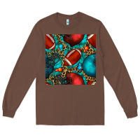 Chestnut american football helmet with leopard and gemstone Long Sleeve Tee - BundleAndBundleShop