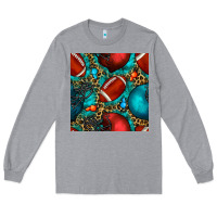 Heather Grey american football helmet with leopard and gemstone Long Sleeve Tee - BundleAndBundleShop