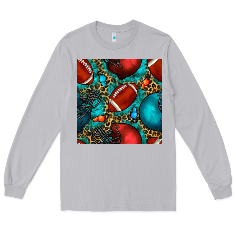 American Football Helmet With Leopard And Gemstone Long Sleeve Tee by BundleAndBundleShop | Teevron