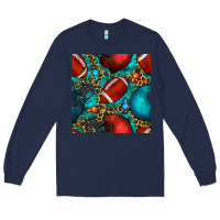 Navy american football helmet with leopard and gemstone Long Sleeve Tee - BundleAndBundleShop