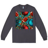 Smoke american football helmet with leopard and gemstone Long Sleeve Tee - BundleAndBundleShop