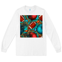 White american football helmet with leopard and gemstone Long Sleeve Tee - BundleAndBundleShop