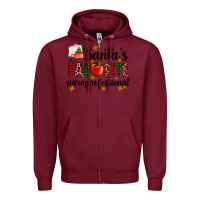 Burgundy santa's favorite  paraprofesyonal Zipper Hoodie - AdoDesignShop