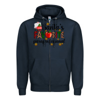 Navy santa's favorite  paraprofesyonal Zipper Hoodie - AdoDesignShop
