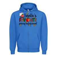 True Royal santa's favorite  paraprofesyonal Zipper Hoodie - AdoDesignShop