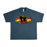 Midnight Navy Juneteenth mom Urban Heavy Tee - FaDigitalArtStudio