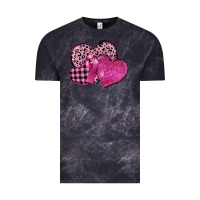 Cloud Black breast cancer hearts Vintage Tee - FaDigitalArtStudio