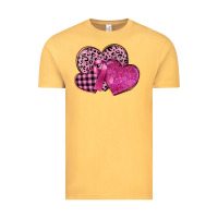 Vintage Mustard breast cancer hearts Vintage Tee - FaDigitalArtStudio