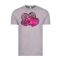 Vintage Zinc breast cancer hearts Vintage Tee - FaDigitalArtStudio