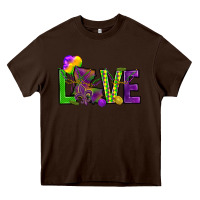 Chocolate Brown Love Louisiana Heavy Core Tee - HowdyJamesFarm