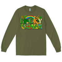 Army Green lucky charm Long Sleeve Tee - FaDigitalArtStudio