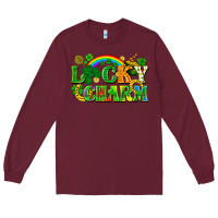 Burgundy lucky charm Long Sleeve Tee - FaDigitalArtStudio