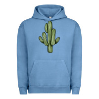 Pigment Pebble Blue cactus Urban Hoodie - JahusDesignShop