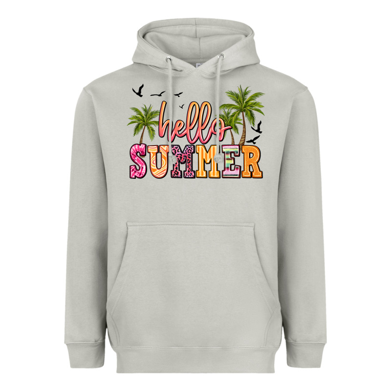 Hello Summer Heavyweight Hoodie by JahusDesignShop | Teevron