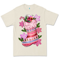 Bone pink christmas socks Premium Tee - CowGirlArtShop