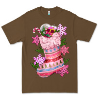 Cacao pink christmas socks Premium Tee - CowGirlArtShop