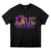 Black Love Mardi Gras with gnome Heavy Core Tee - HowdyJamesFarm