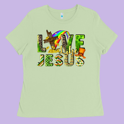 Love Like Jesus Ladies Tee Designed By Cowgirlartshop
