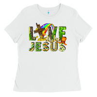 White Love like Jesus Ladies Tee - CowGirlArtShop